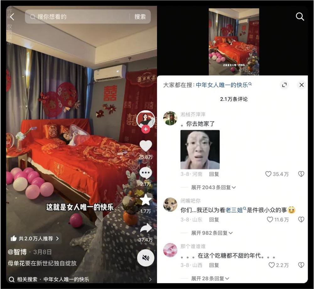 “中年女人的唯一快乐”成新一代抽象热梗，谁拍都能火？