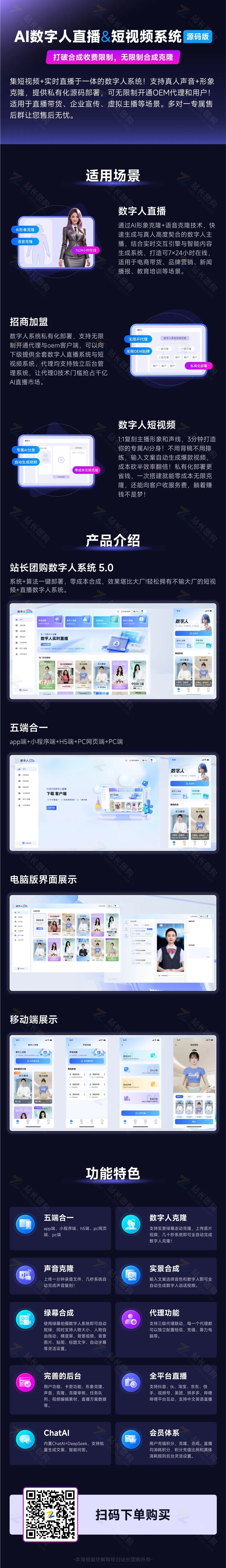 让AI替你打工：AI数字人直播系统-支持实时驱动+无限贴牌/形象克隆+短视频合成